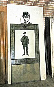 A Photo of panels that depict Louis Davenport.