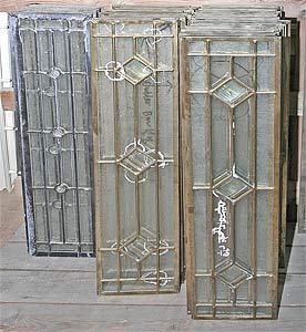 A photo of leaded glass panels.