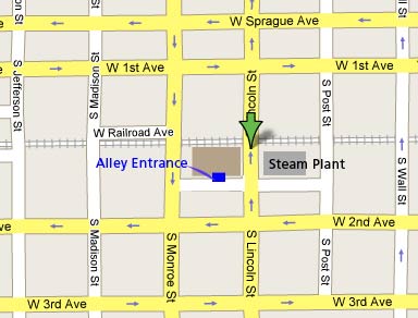 Map that shows warehouse location.