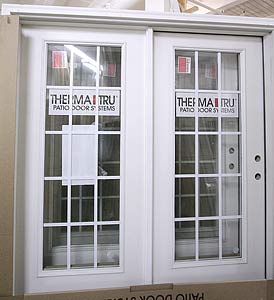 A photo of swinging patio doors.